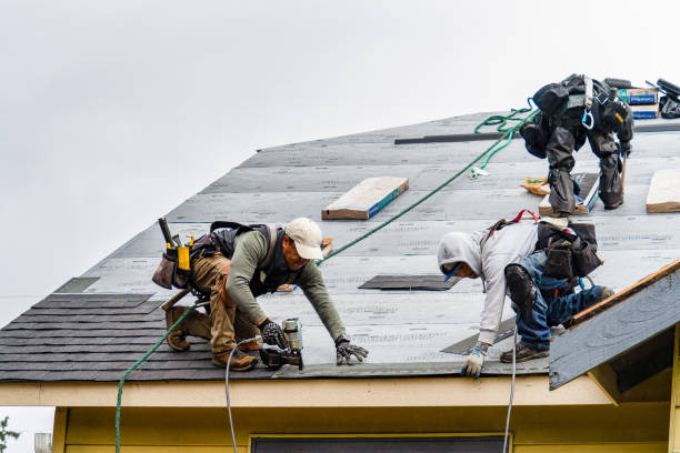 Professional Flat Roof Repair technician working in Winfred, SD
